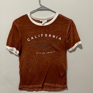 Forever 21 crop California tee